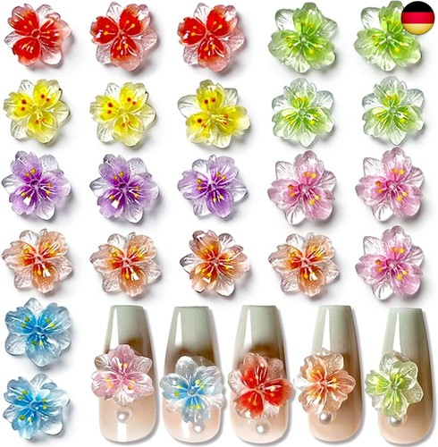 50er set blume nagel - 3d,