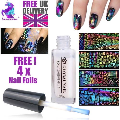 Transferfolie nagelkleber 4x - nagelkleber,