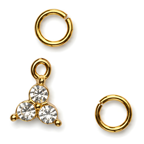 Nagelpiercing gold triangel - nagelpiercing,