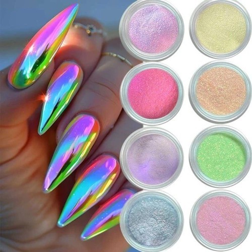 Aurora chrome nail - aurora, powder
